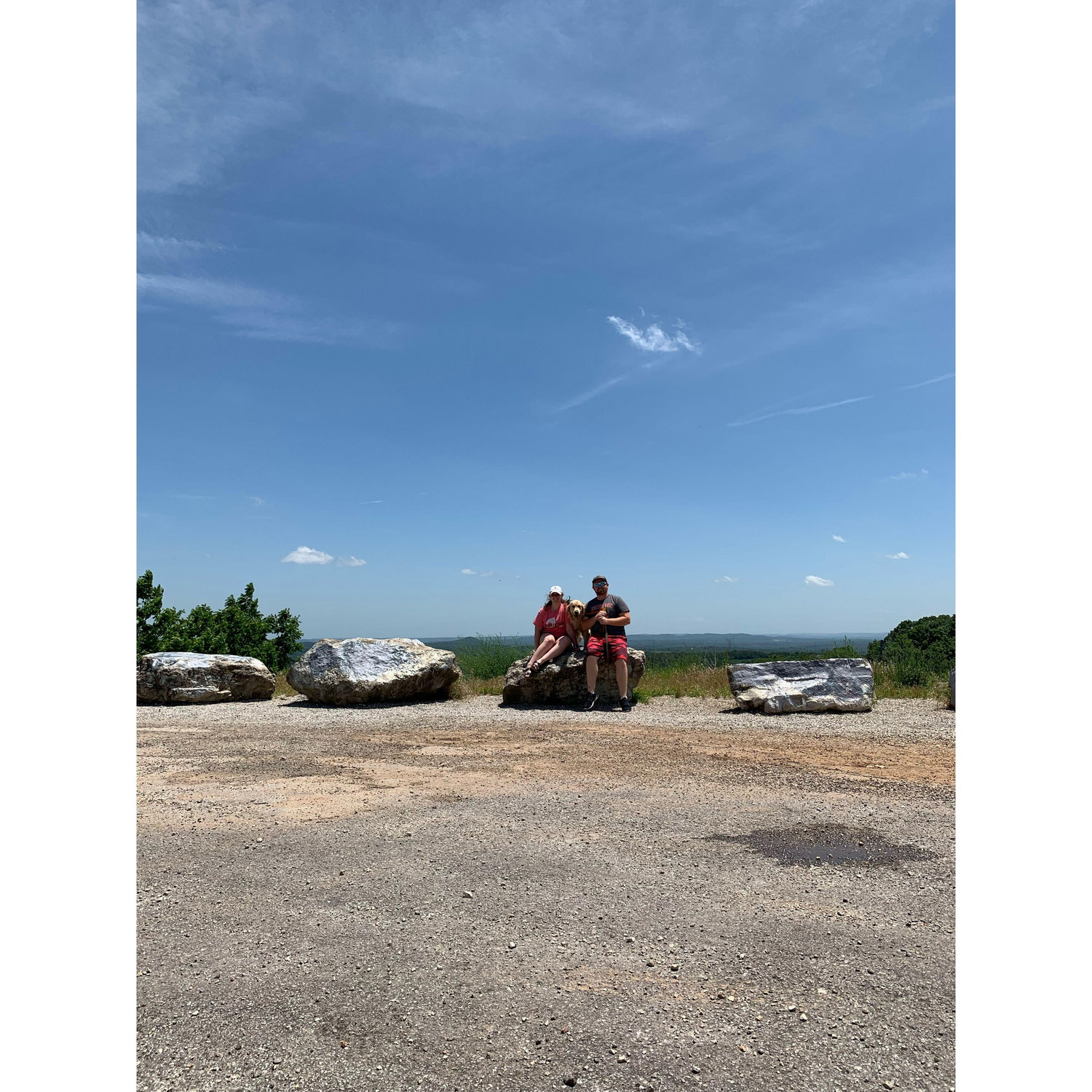 Before he asked Chelsie to be his girlfriend, he had to meet her family. On the way back to Pitt after a weekend away, we took this picture at the scenic overlook near Shell Knob, MO.