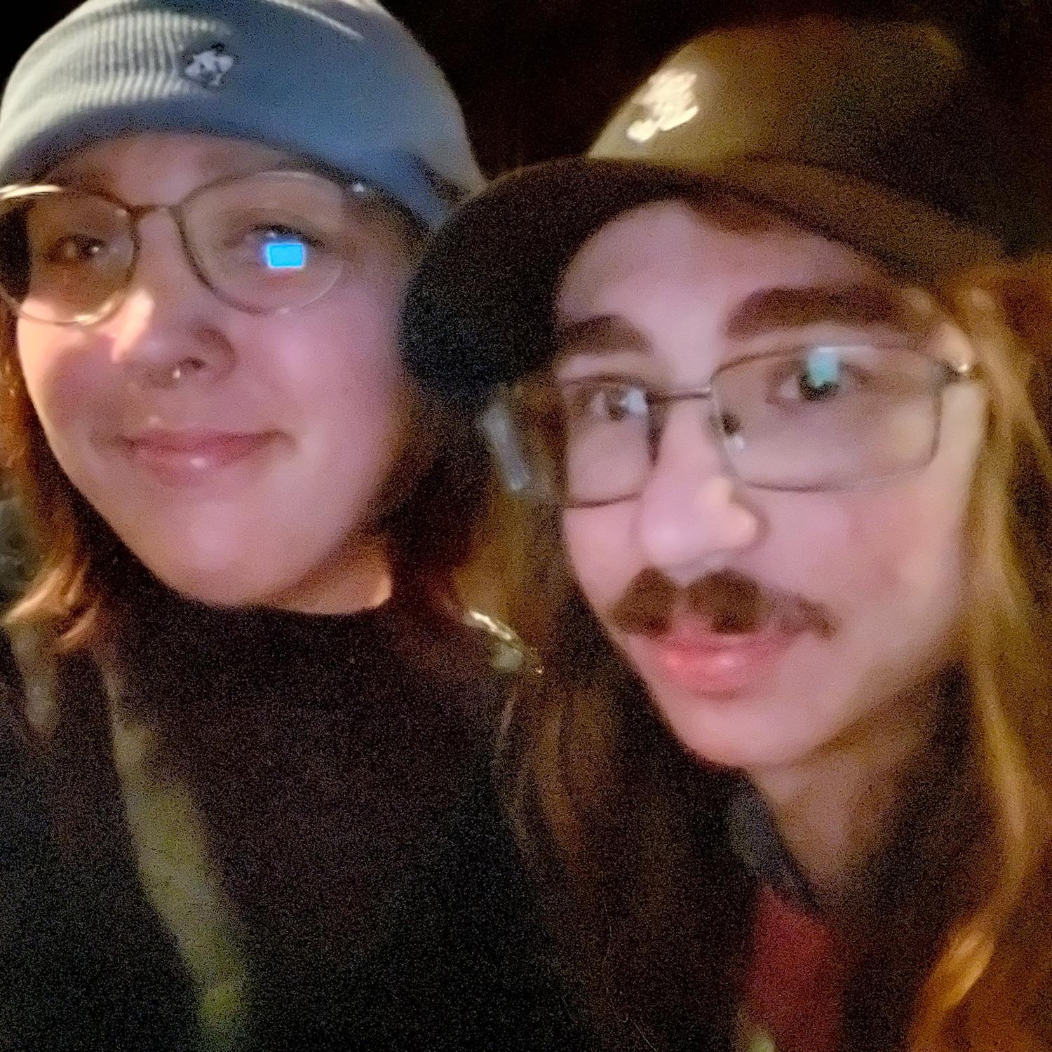 Paul and Victoria at Disneyland in the cool winter months.