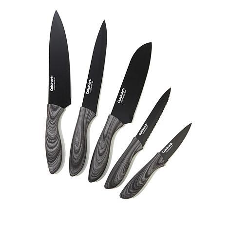 Cuisinart 10-piece Ceramic-Coated Knife Set with Faux Wood Handles