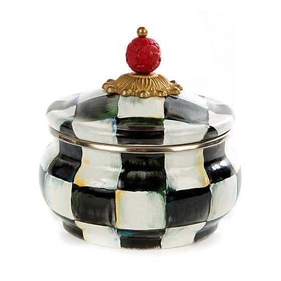 D2 Mackenzie-Childs Courtly Check Squashed Pot