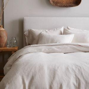 European Linen Duvet Cover Set - Full/Queen, Sand