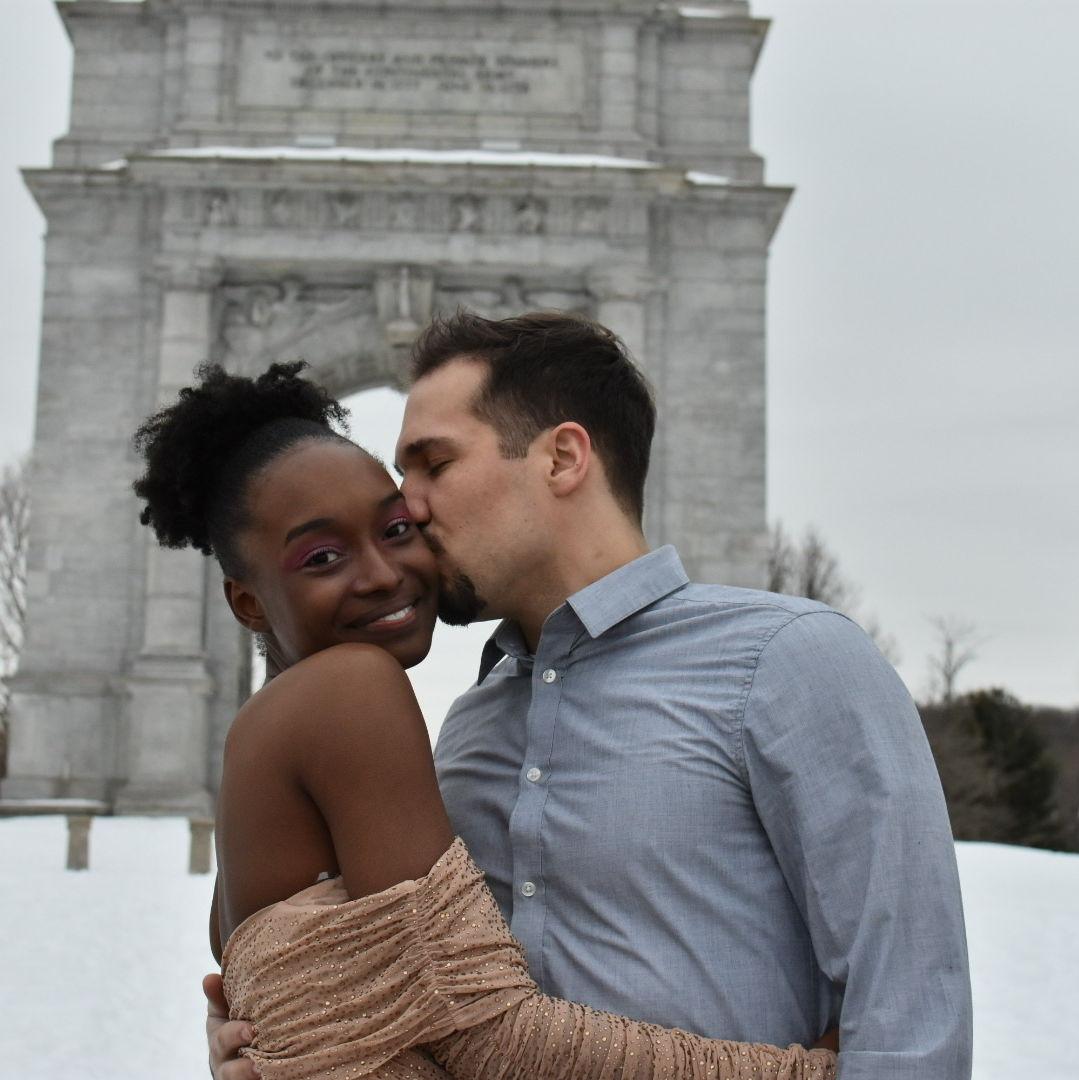 Valentines day photoshoot in Valley Forge Park. This was taken the week we first said "I love you".