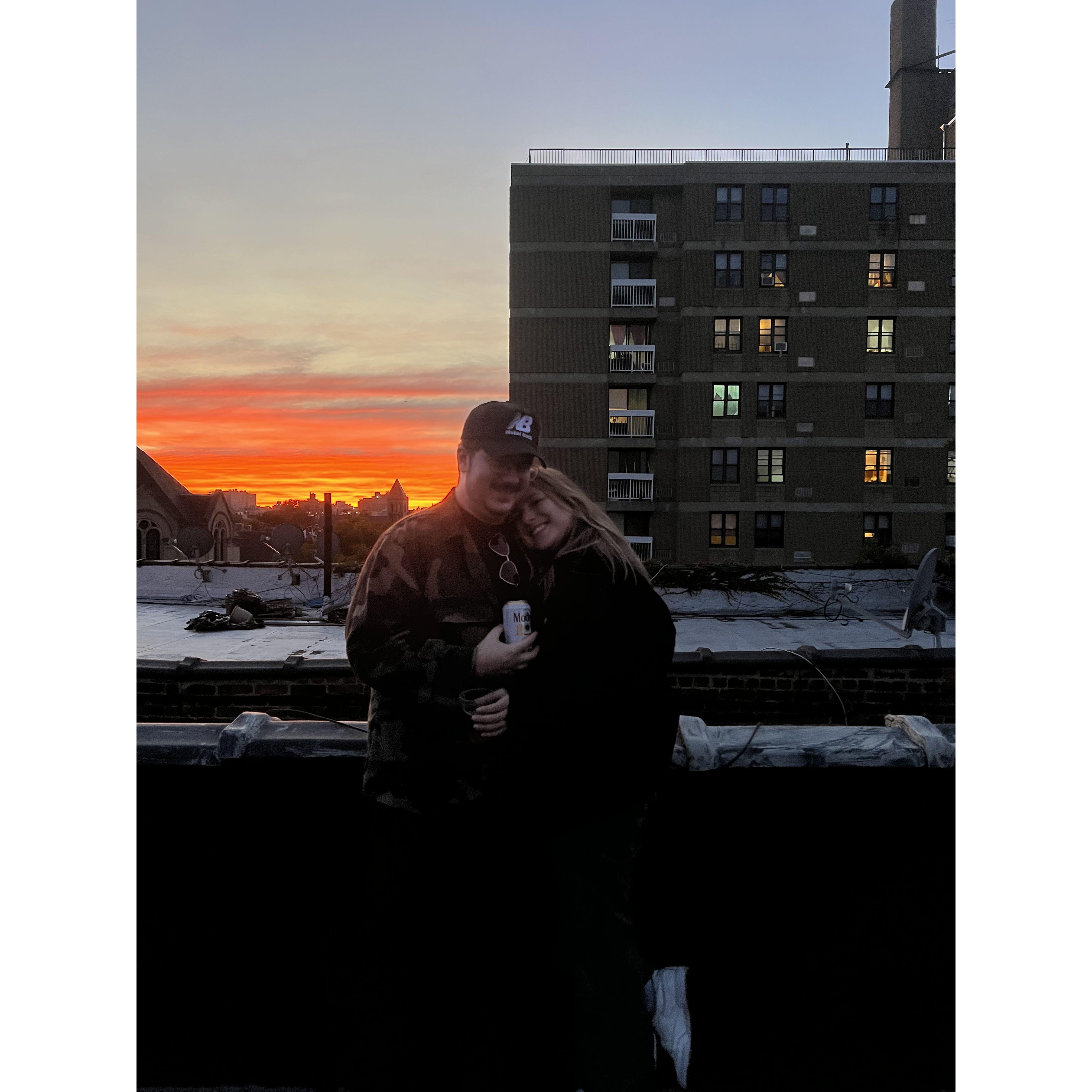 Brooklyn rooftop sunsets >