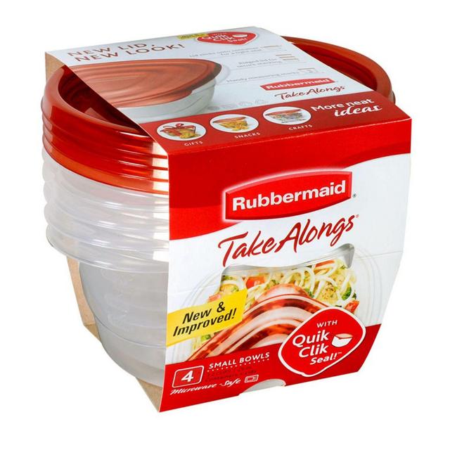 Rubbermaid® TakeAlongs® 4-Count Round Food Containers with Lids