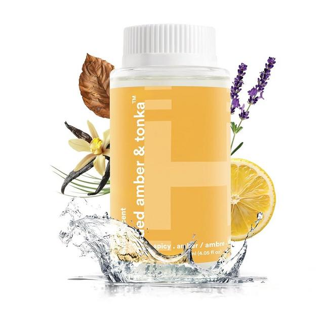 Homedics SereneScent Gilded Amber & Tonka Home Fragrance Oil, 120 ml, for use with Homedics SereneScent Waterless Diffuser (ARMH-970/973), Clean & Natural Everyday Collection