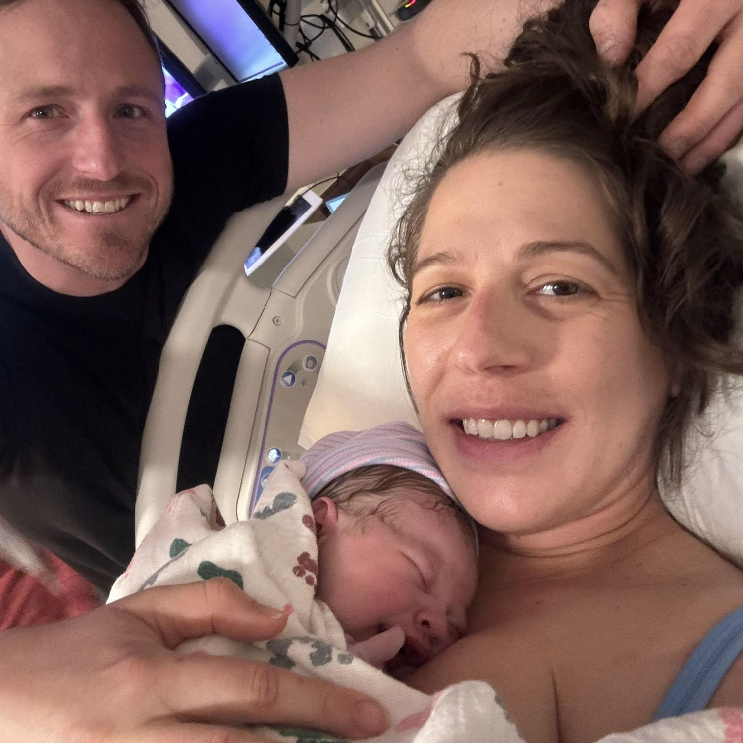 our first family selfie as parents