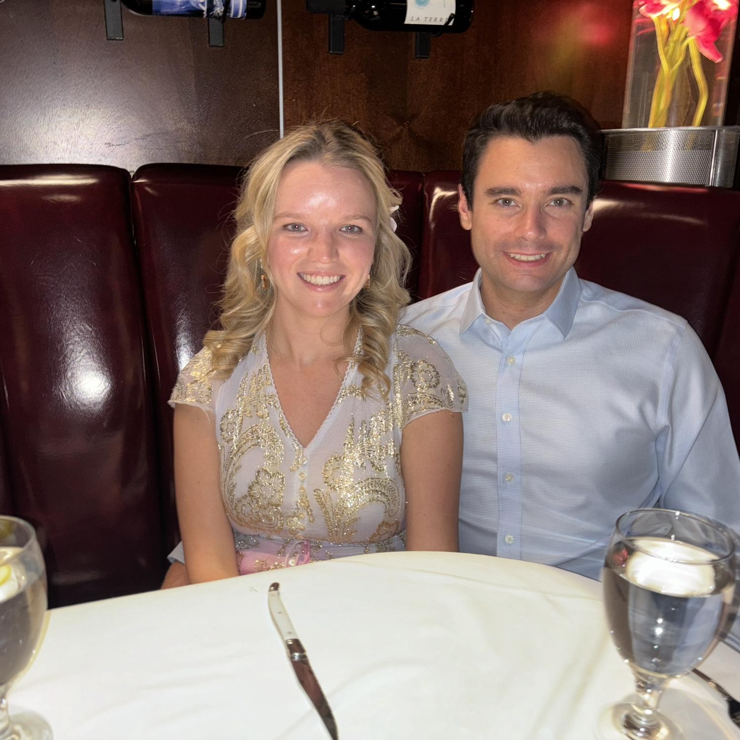Jason and I celebrating my birthday over a romantic dinner :)