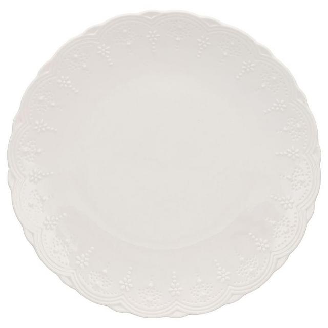 Valentina Porcelain Dinner Plates, Set of 6 - White