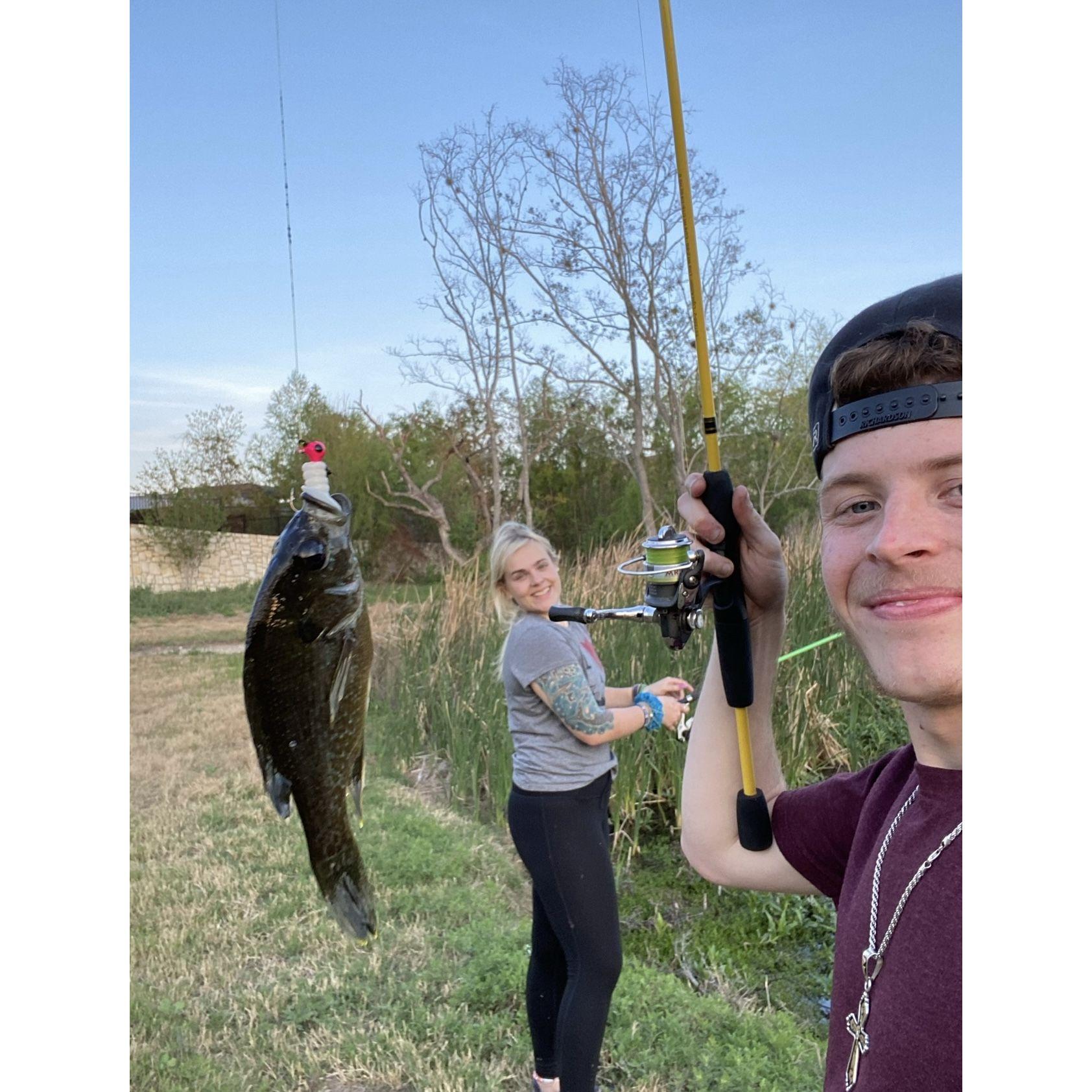 Back in our freshwater fishing days lol