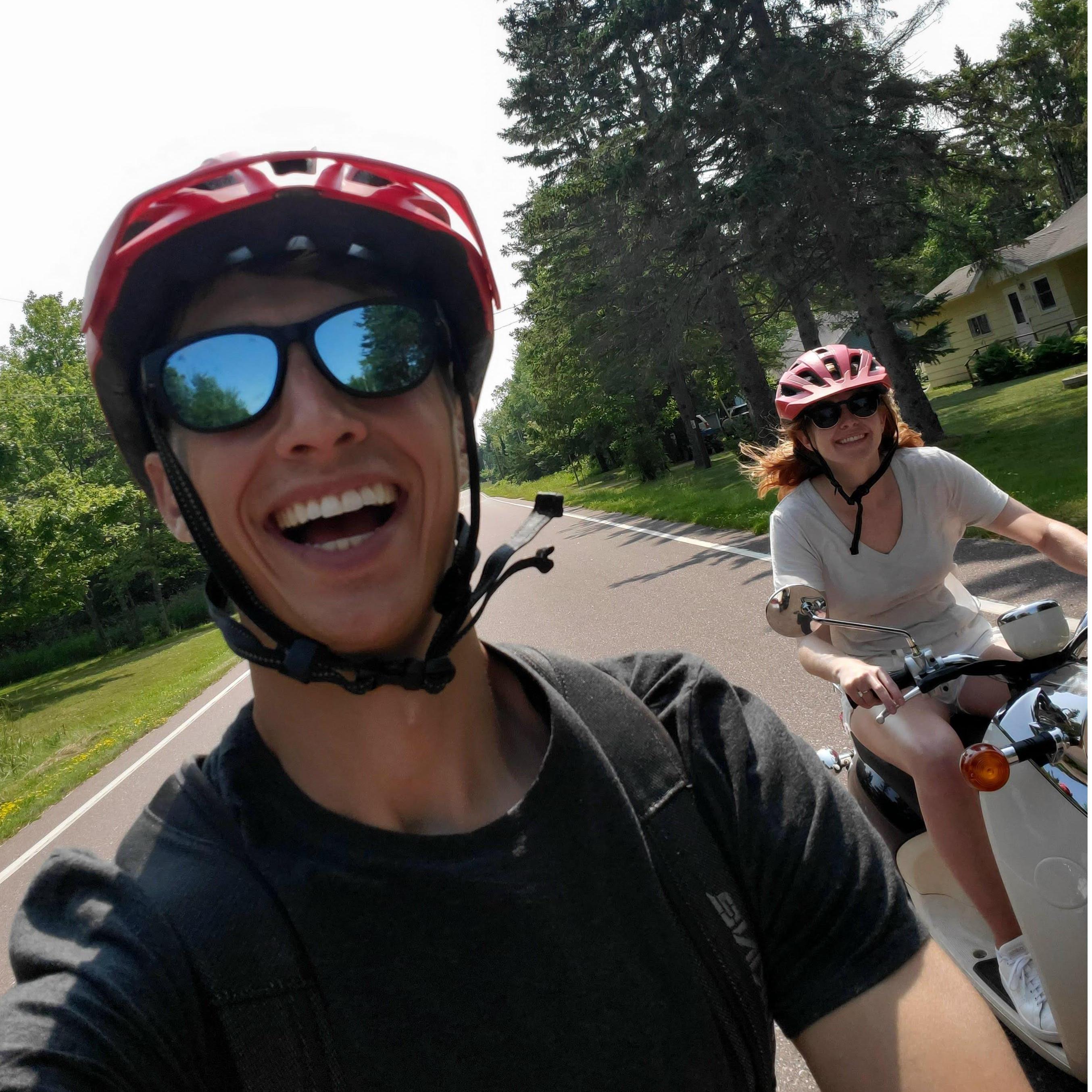 Moped ride on Madeline Island