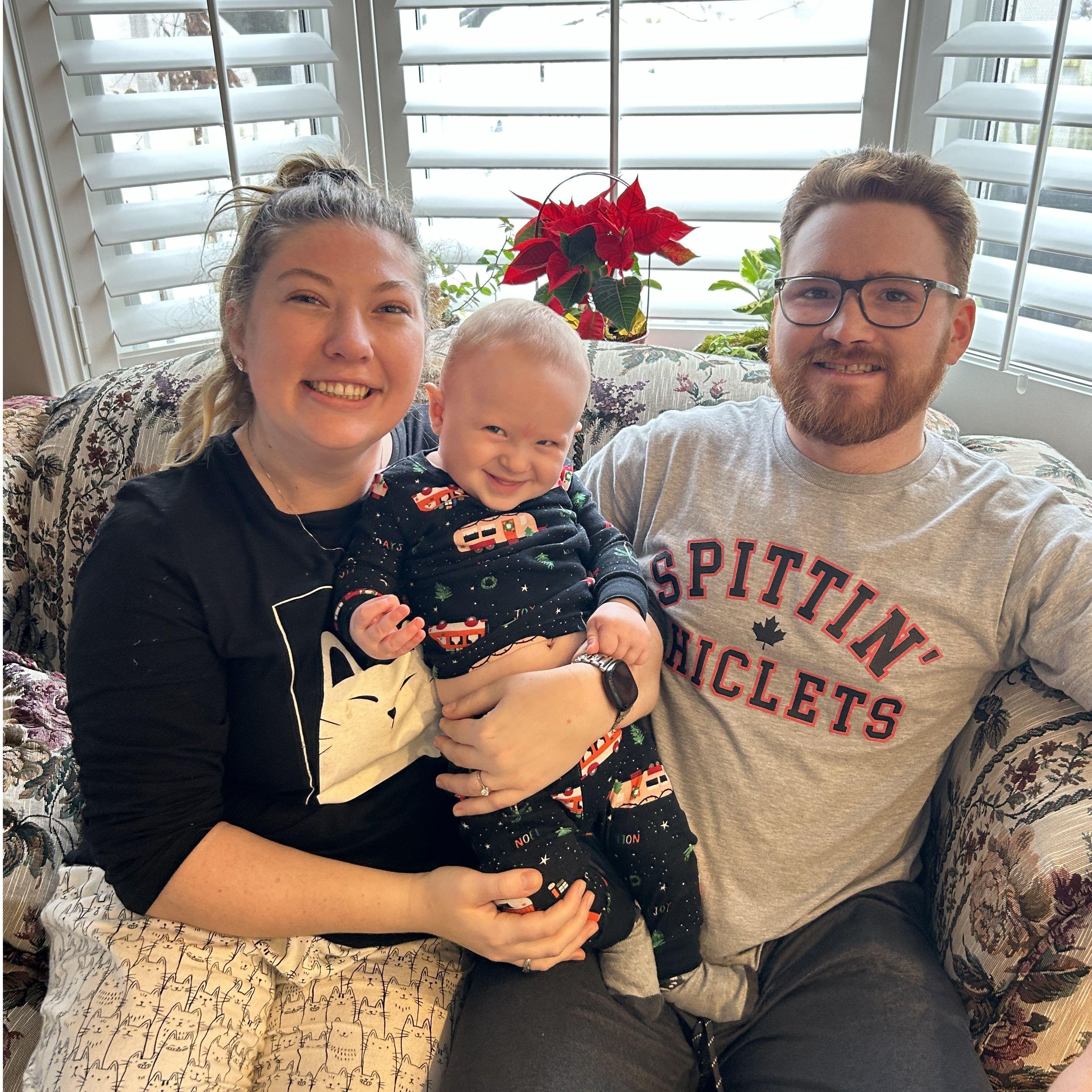 Riley's first Christmas with Auntie CoCo and Uncle Mitch