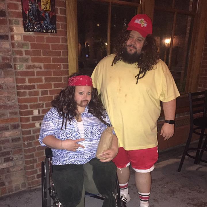 Forrest Gump and Lt Dan on Halloween.  Like peas and carrots.