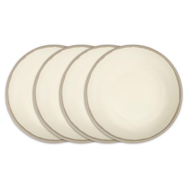 Q Squared Potter Stone Melaboo 4-Pc. Dinner Plate Set