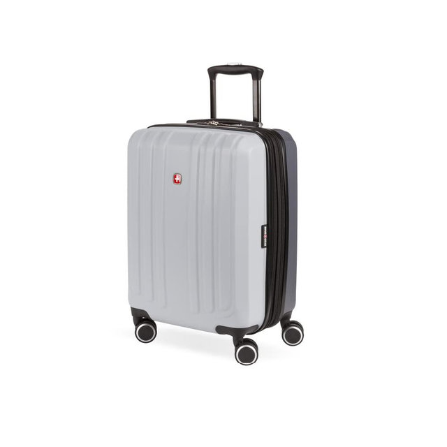 SwissGear 8028 Hardside Expandable Spinner Luggage, Light Grey/Ash Grey, Carry-On 19-Inch