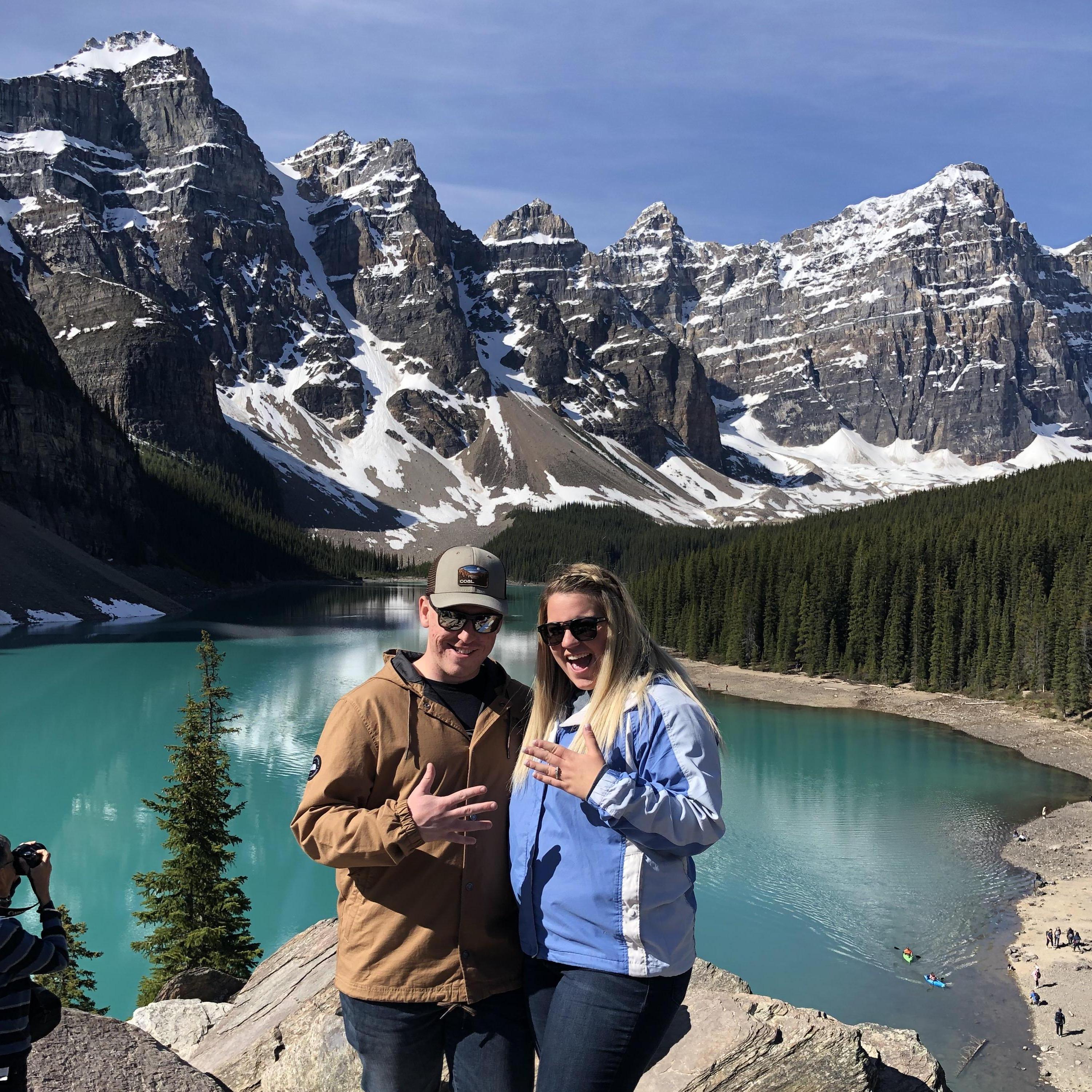 Moments after saying "yes"! What a dream location!