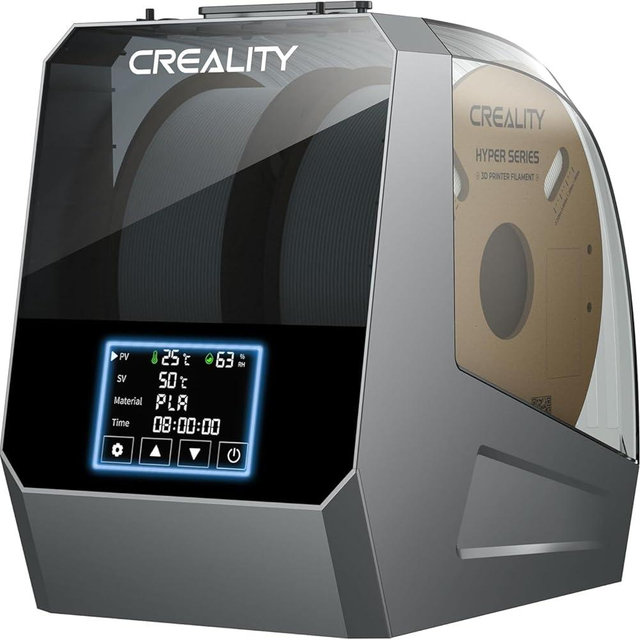 2025 Official CREALITY Space Pi Filament Dryer Plus, 2 Spools 360° 160W PTC Fast Heating 3D Printer Filament Dryer Box, 4'' LCD Touch Screen, One-Key Set 3D Filament Dehydrator for PLA PETG ABS TPU
