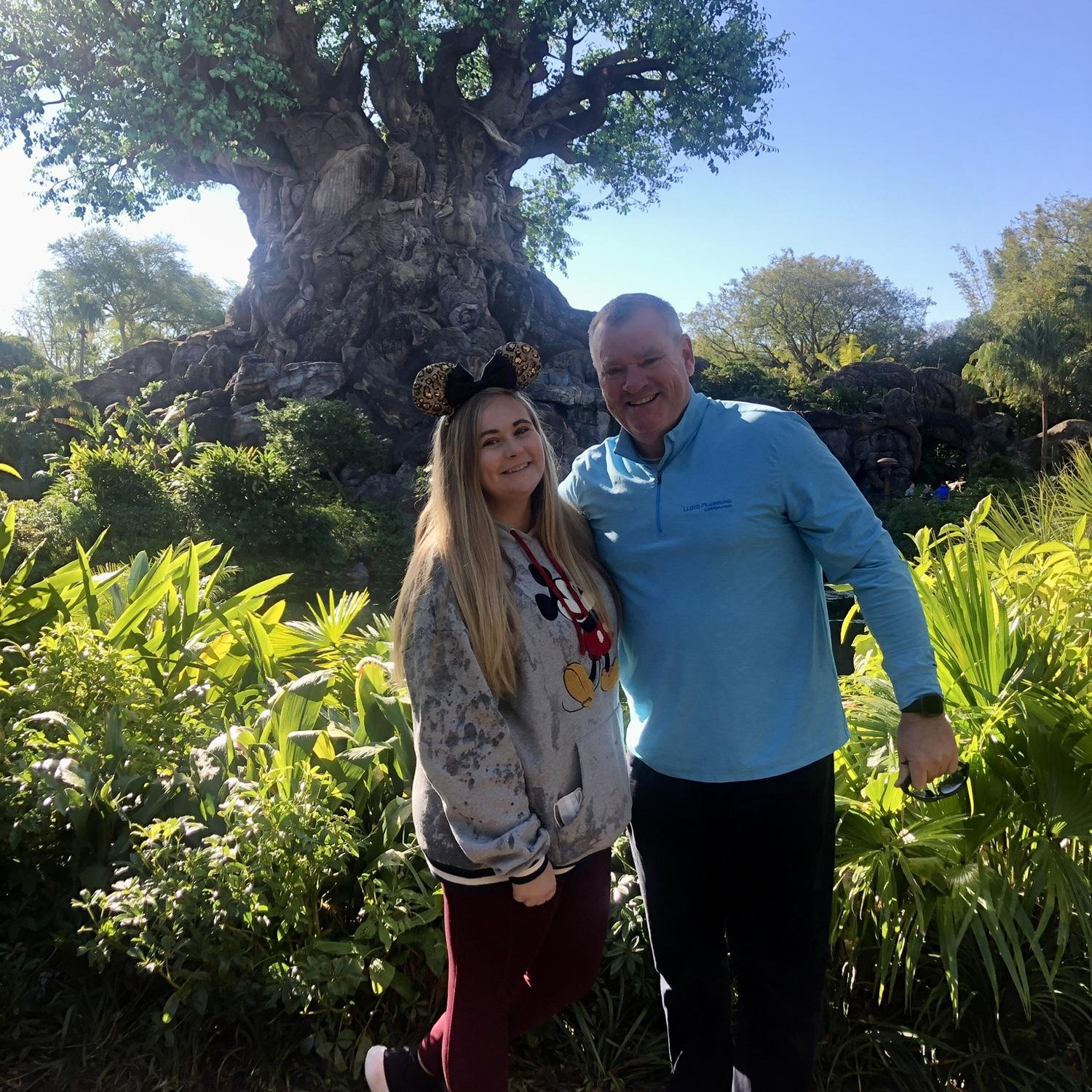 Kam & her dad, Ron, at their favorite place in the world! Kamden grew up going to Disney & is blessed to have her dad introduce her to it all. They were lucky enough to do a dad/daughter trip in 2022!