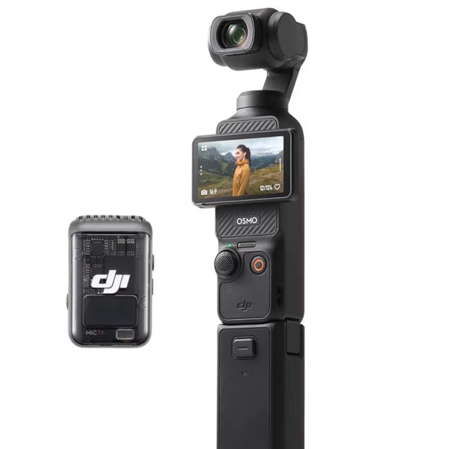 DJI - Osmo Pocket 3 3-Axis Stabilized 4K Handheld Camera with Rotatable Touchscreen - Gray