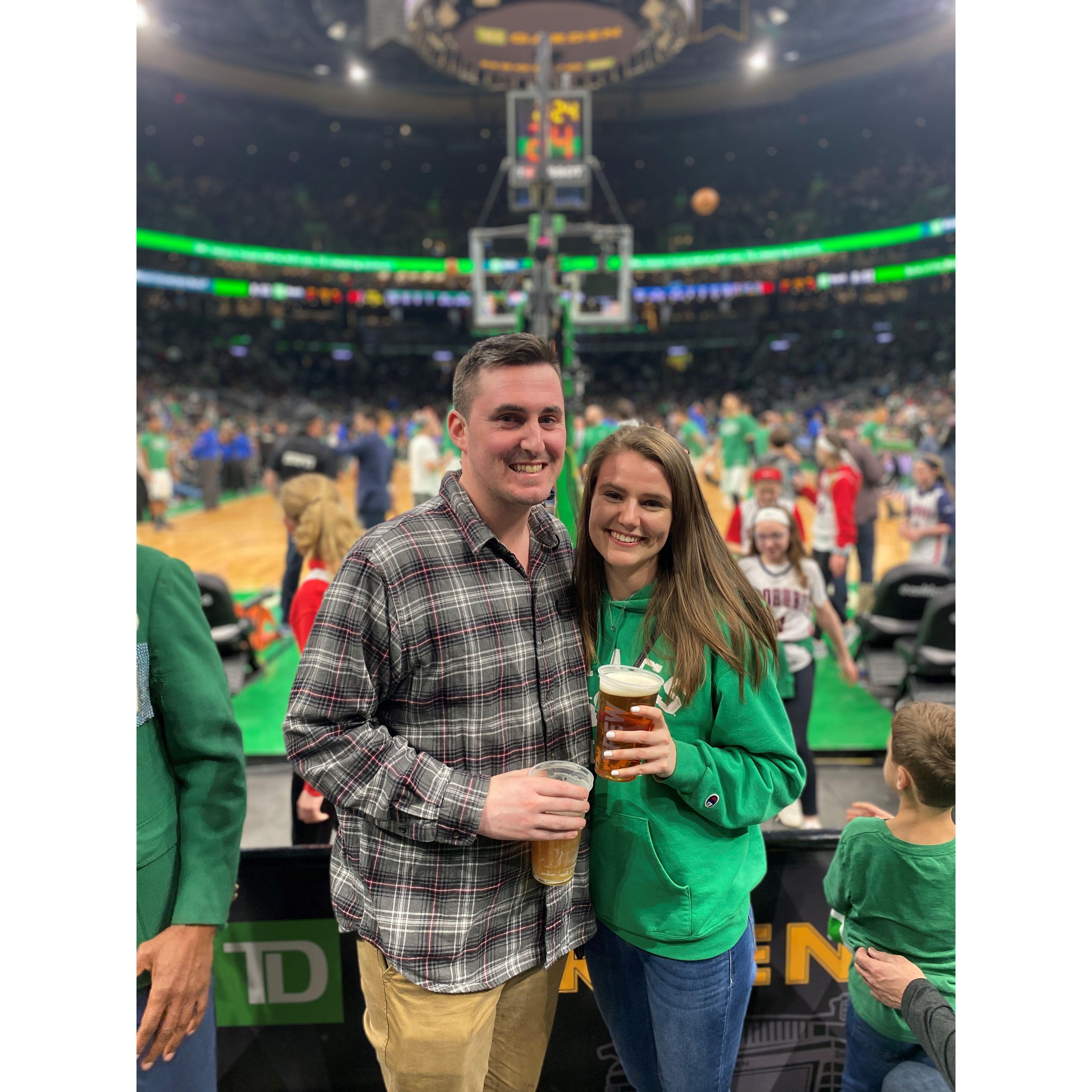 Celtics game in pre-covid air
