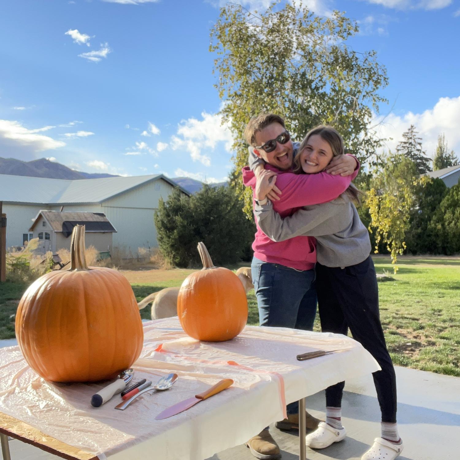 Carving pumpkins!