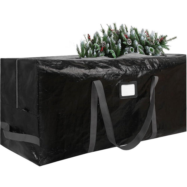 Large Christmas Tree Storage Bags Heavy Duty Tree Bags Holiday Storage Bags Protects From Moisture Or Dust,Alternative To Xmas Tree Storage Box (Black, 7.5 Ft)