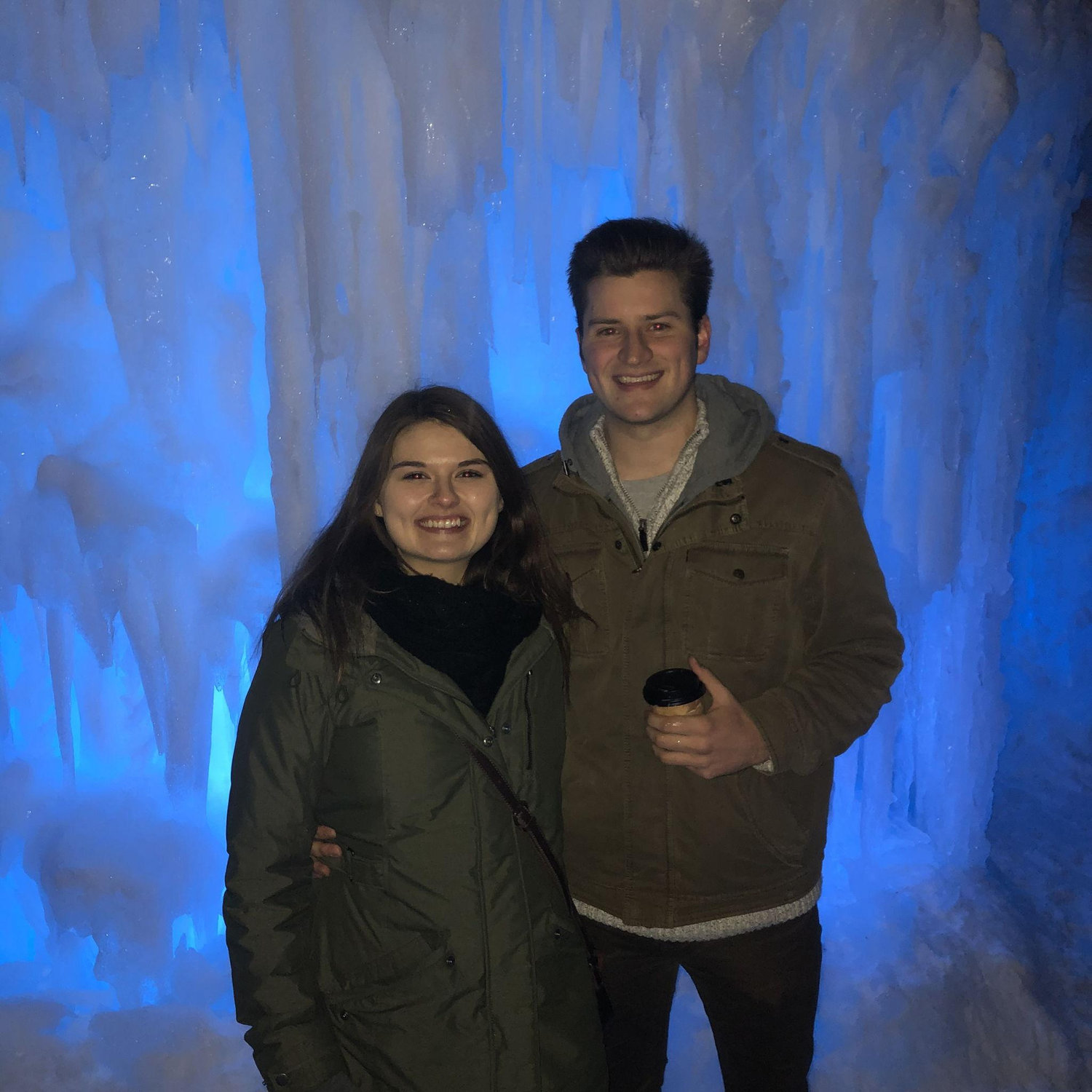 One of our first few dates! 

- Ice Castles in MN, 2020