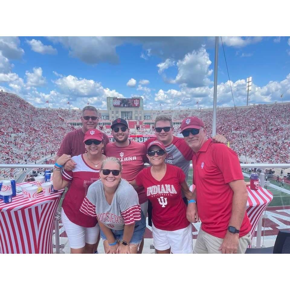Cheering on IU with good company as always!