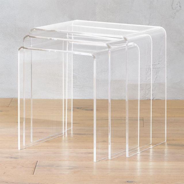 3-Piece Peekaboo Acrylic Nesting Table Set