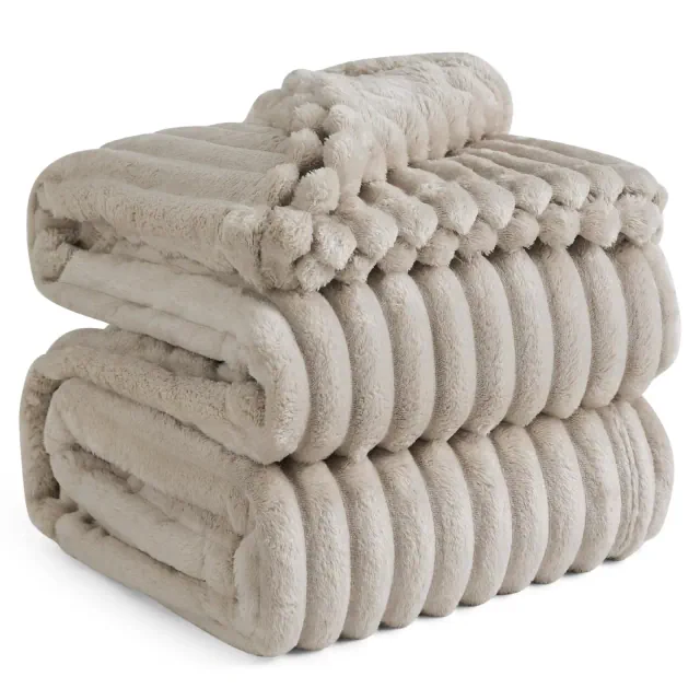 Bed Blanket With Chunky Corduroy King Size Linen - Bedsure