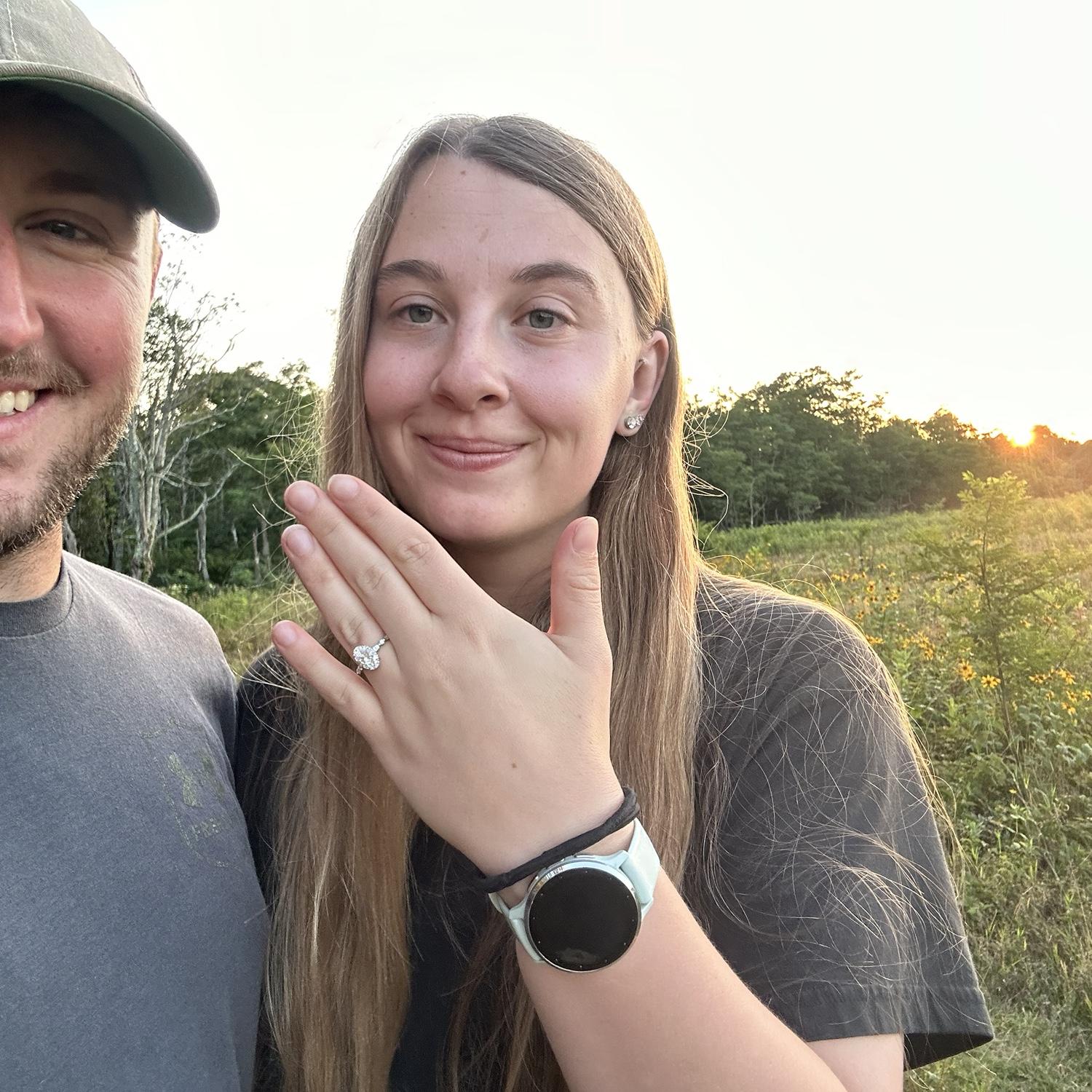 We got engaged August 8th, 2025 at Big Meadows on Shenandoah National Park
