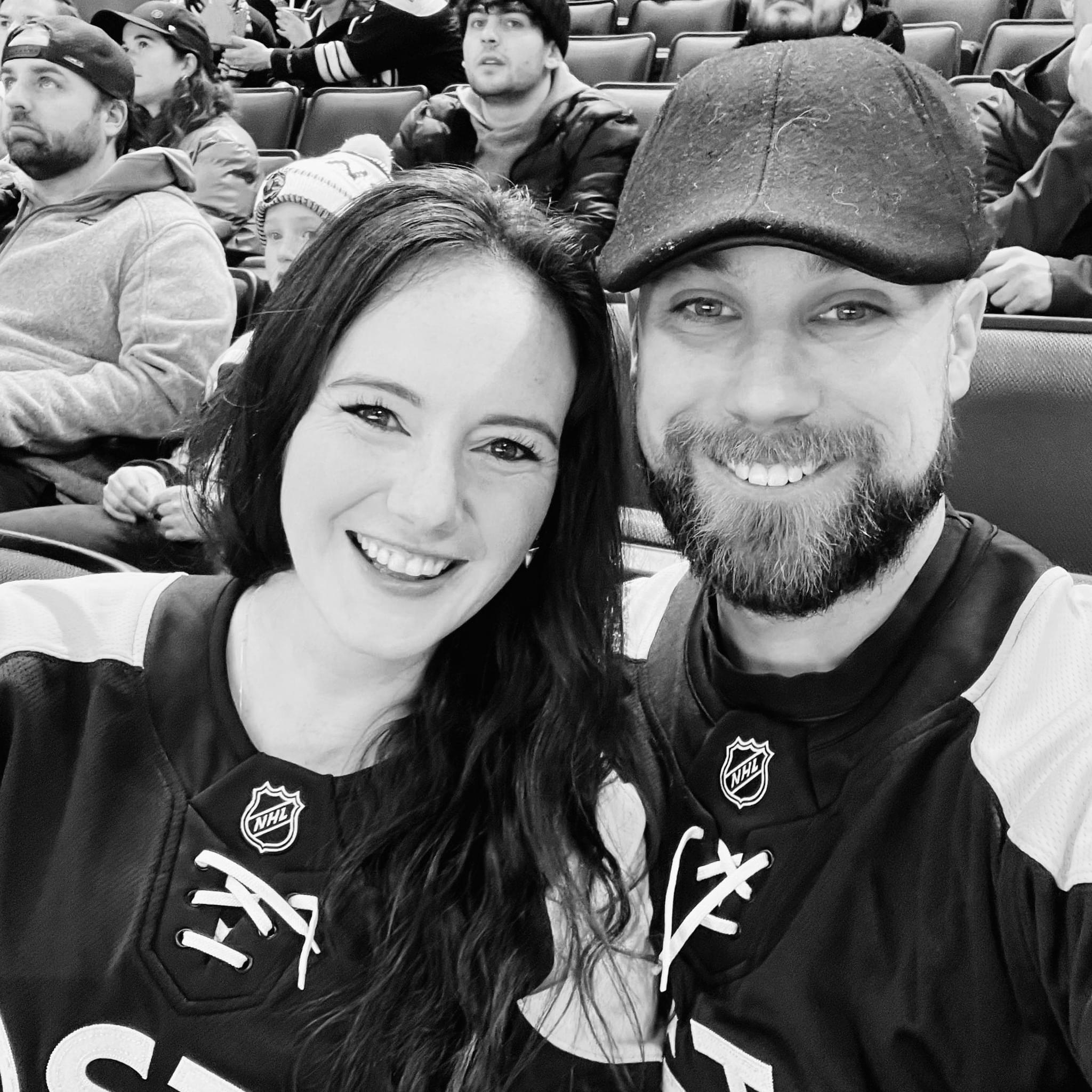 Our first Boston Bruins game together.