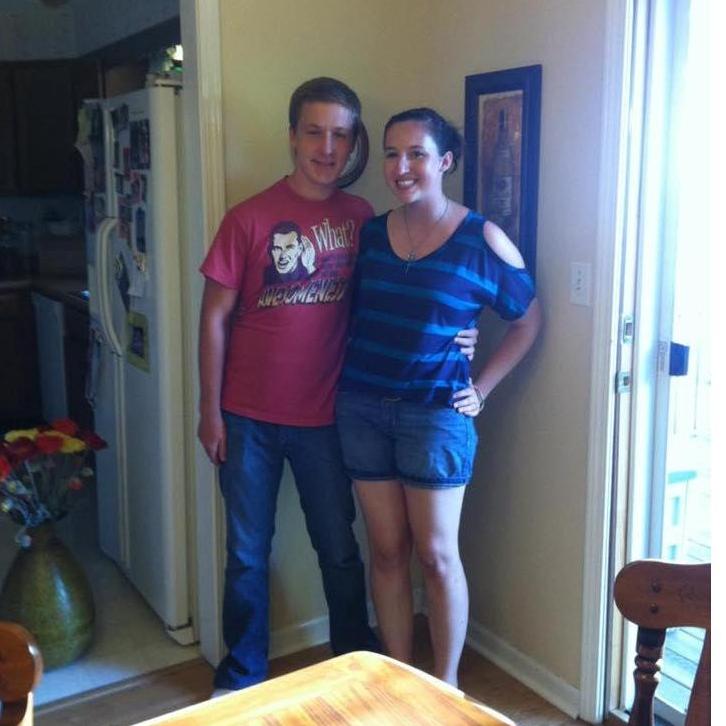 Our first photo as an actual couple, on our last night together before Casey left for college, in August of 2012.