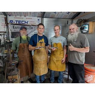 We made knives from railroad spikes!