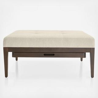 Nash Square Tufted Ottoman with Tray