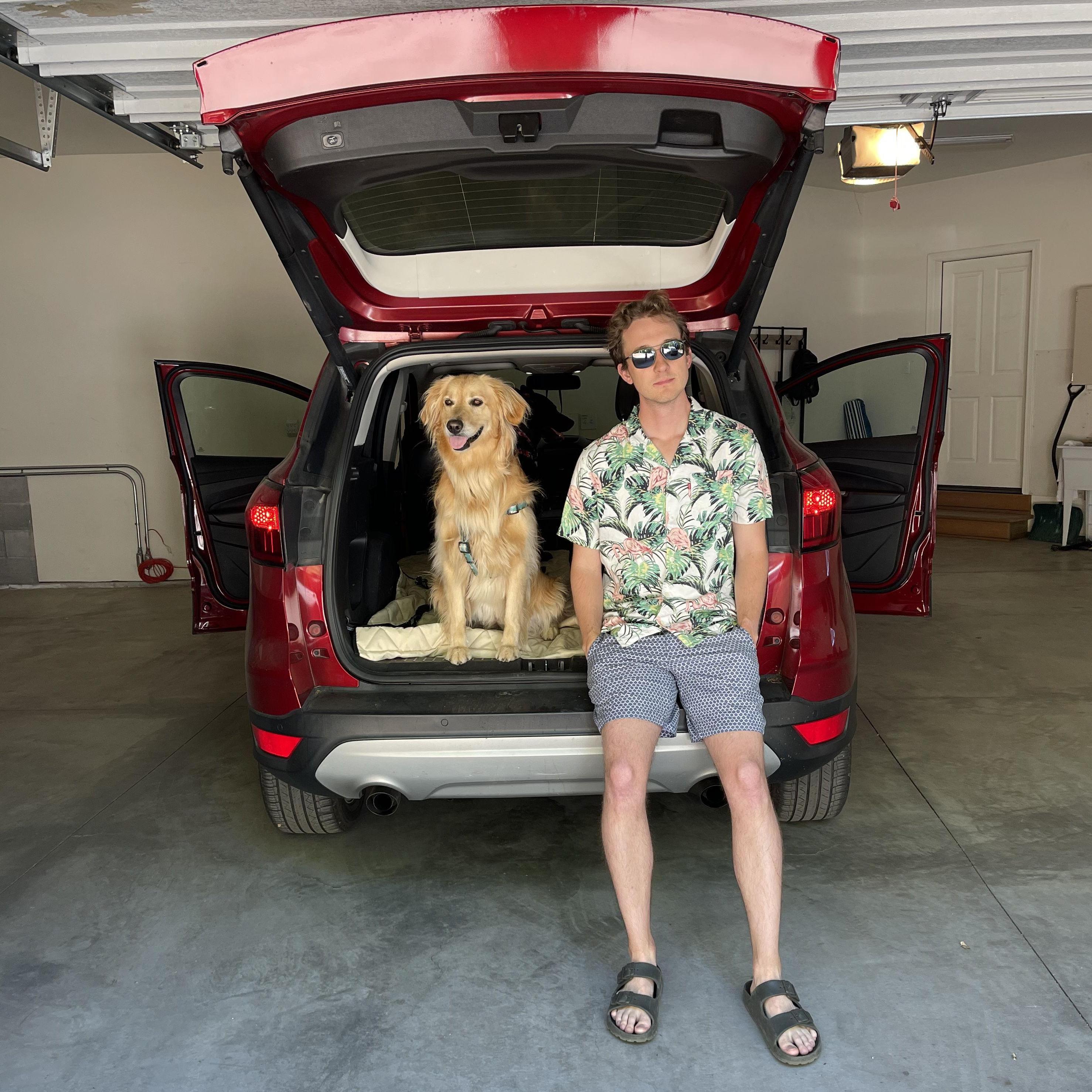 Just a dude and his dog.