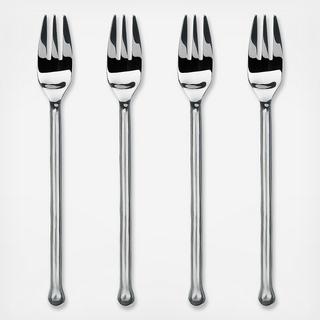 Exotique Platinum Cocktail Fork, Set of 4