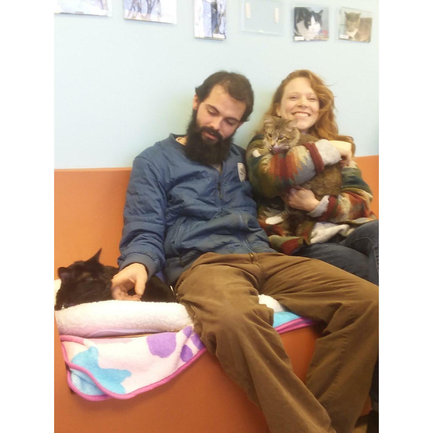our first family photo at the shelter!
