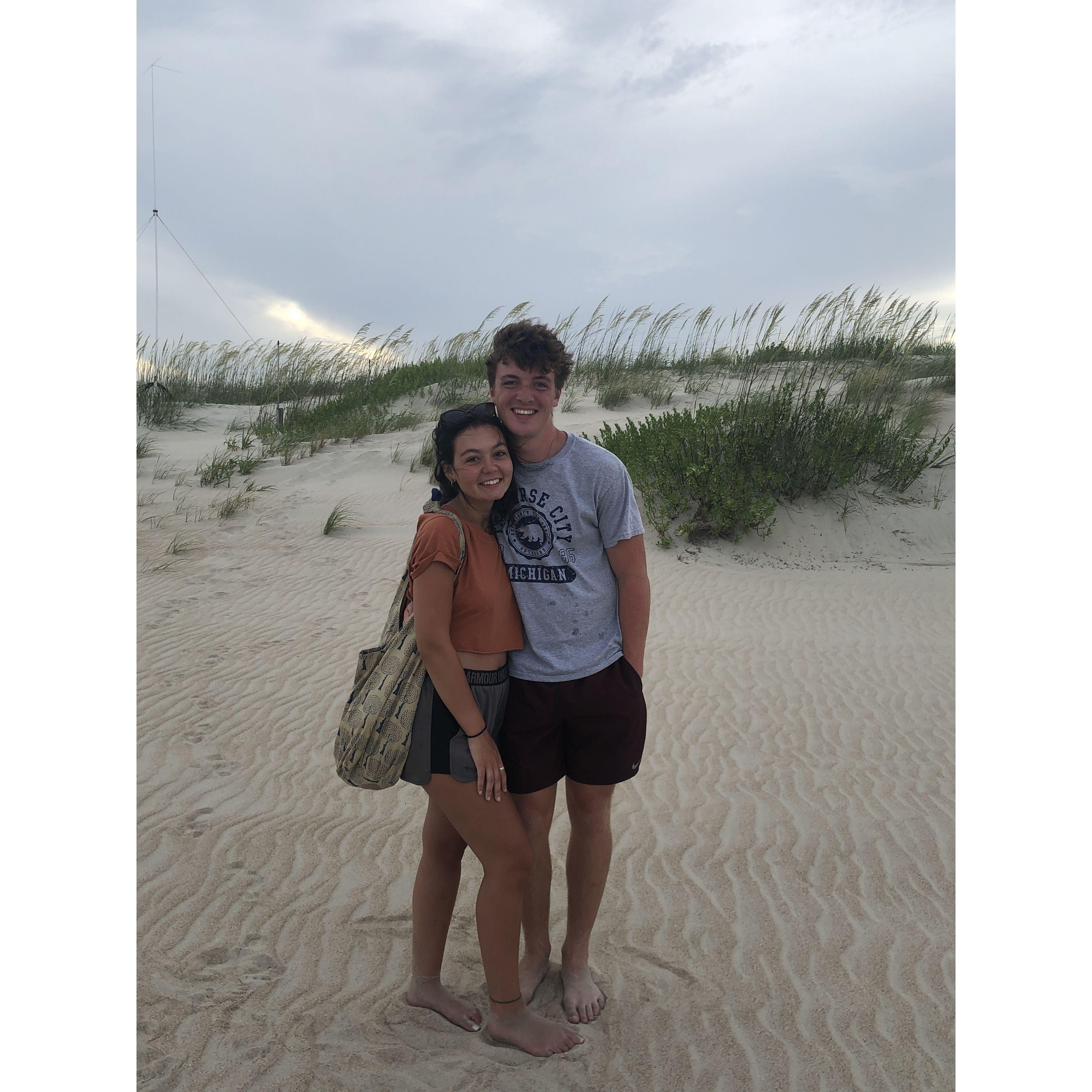 Austin's first trip to Ocracoke Island and first vacation together