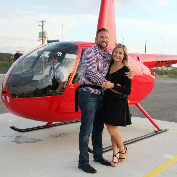Peter surprised Jess with a helicopter ride over Chicago