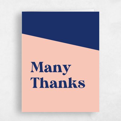Peach Blush, Orange Wedding Thank You - Zesty Portrait