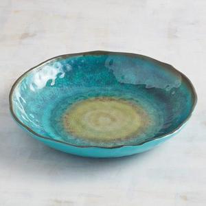 Zahara Turquoise Melamine Dinner Bowl