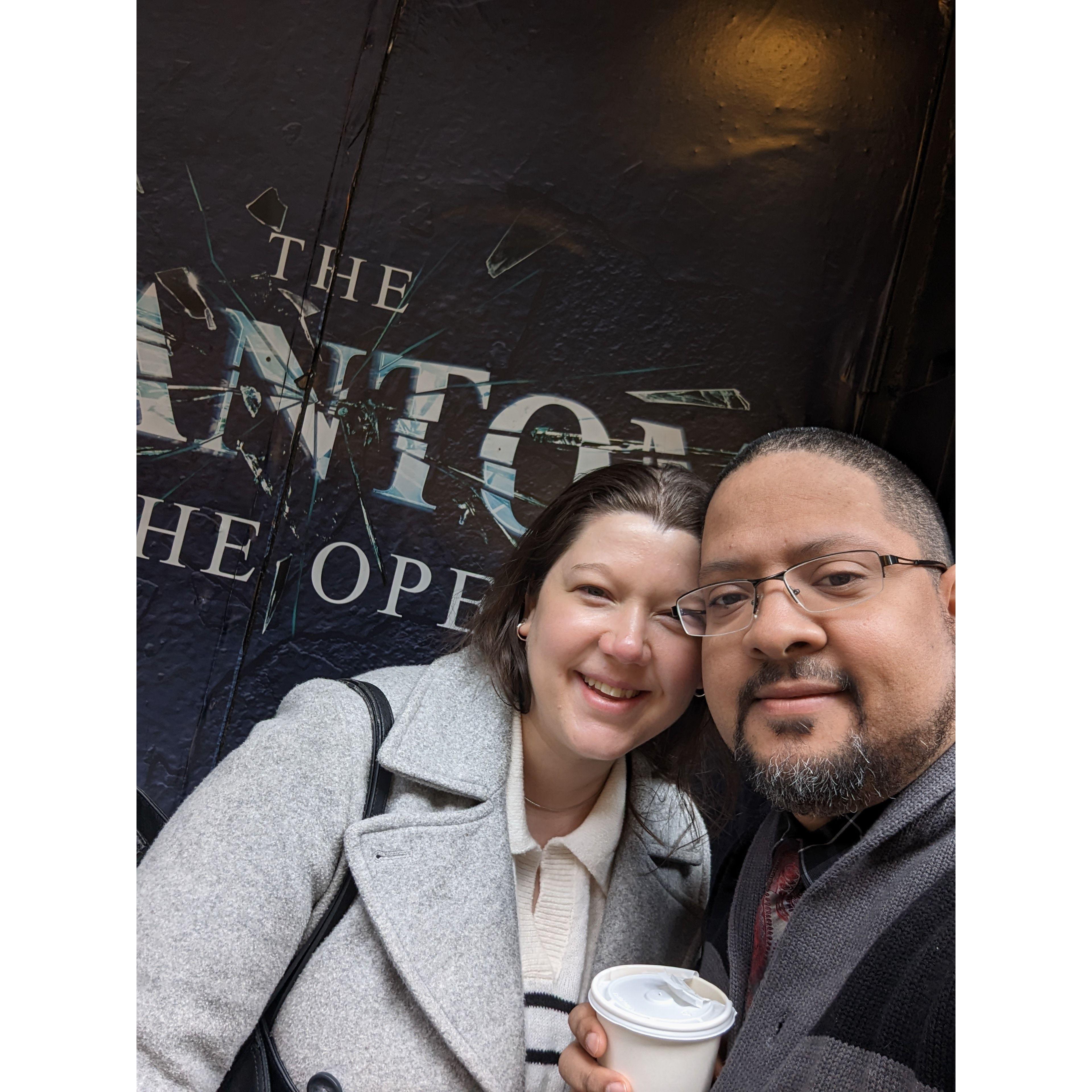 Taking in our first Broadway show which fulfilled a life long dream for both of us
