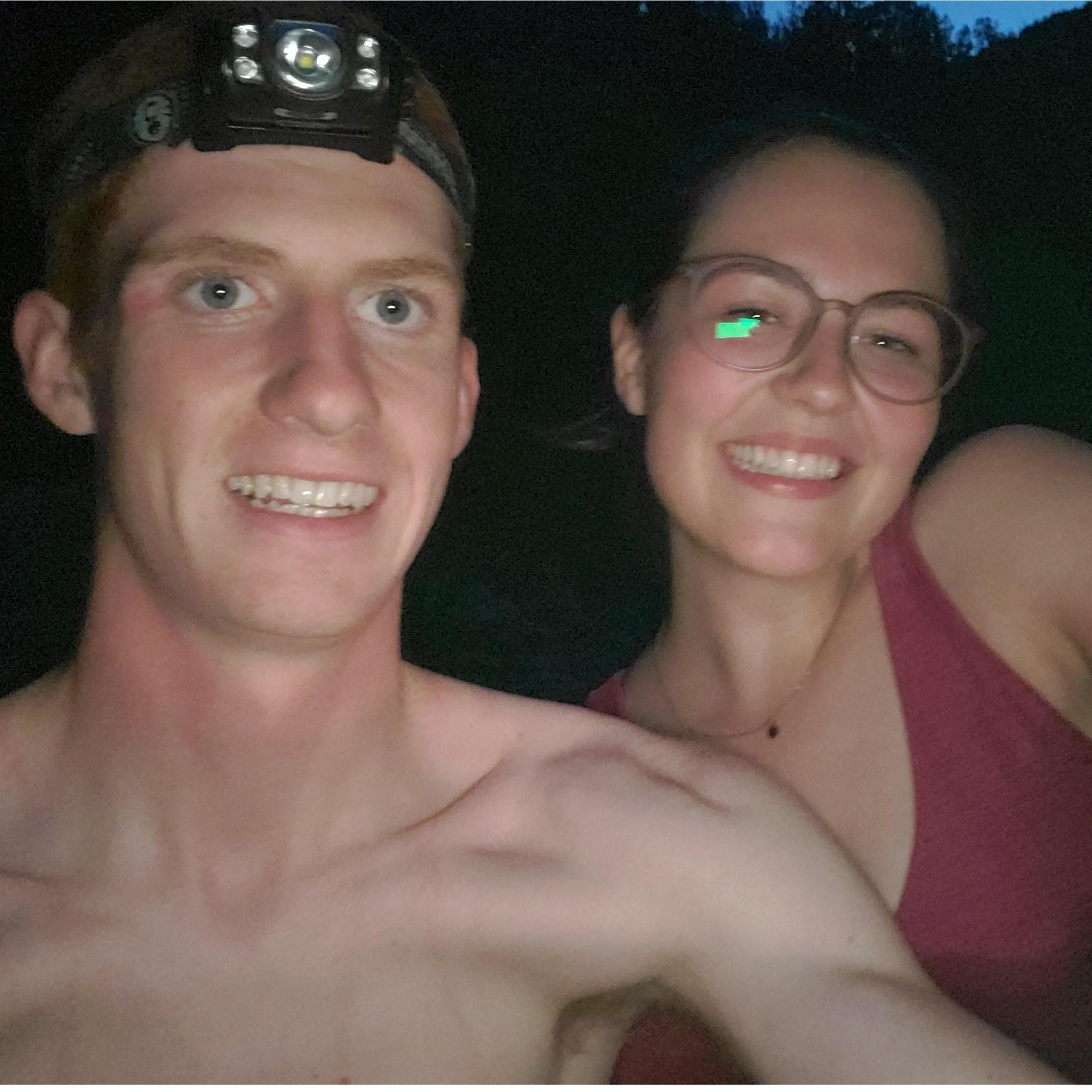 Hot springs at night