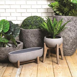 Ficonstone Oval 3-Piece Planter Set