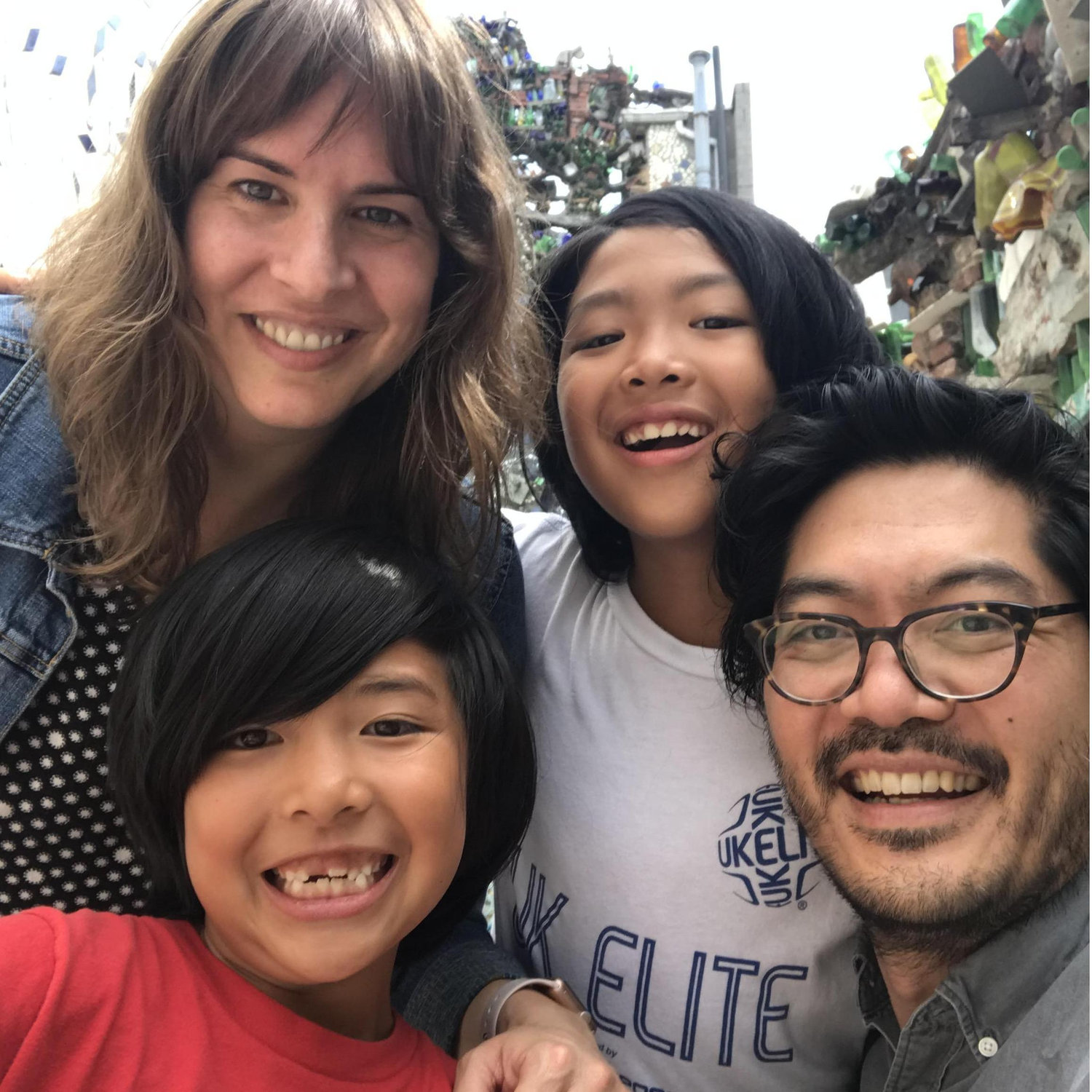 Magic Gardens with Jamison and Silas...big, big smiles !