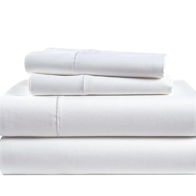 100% Egyptian Cotton Sheets King Size - Naturally Cooling & Breathable 4 Piece Silky Sateen Weave King Size Sheets Set, Ultra-Soft & Durable Hotel Luxury Sheets with 15" Snug Fit Deep Pockets - White
