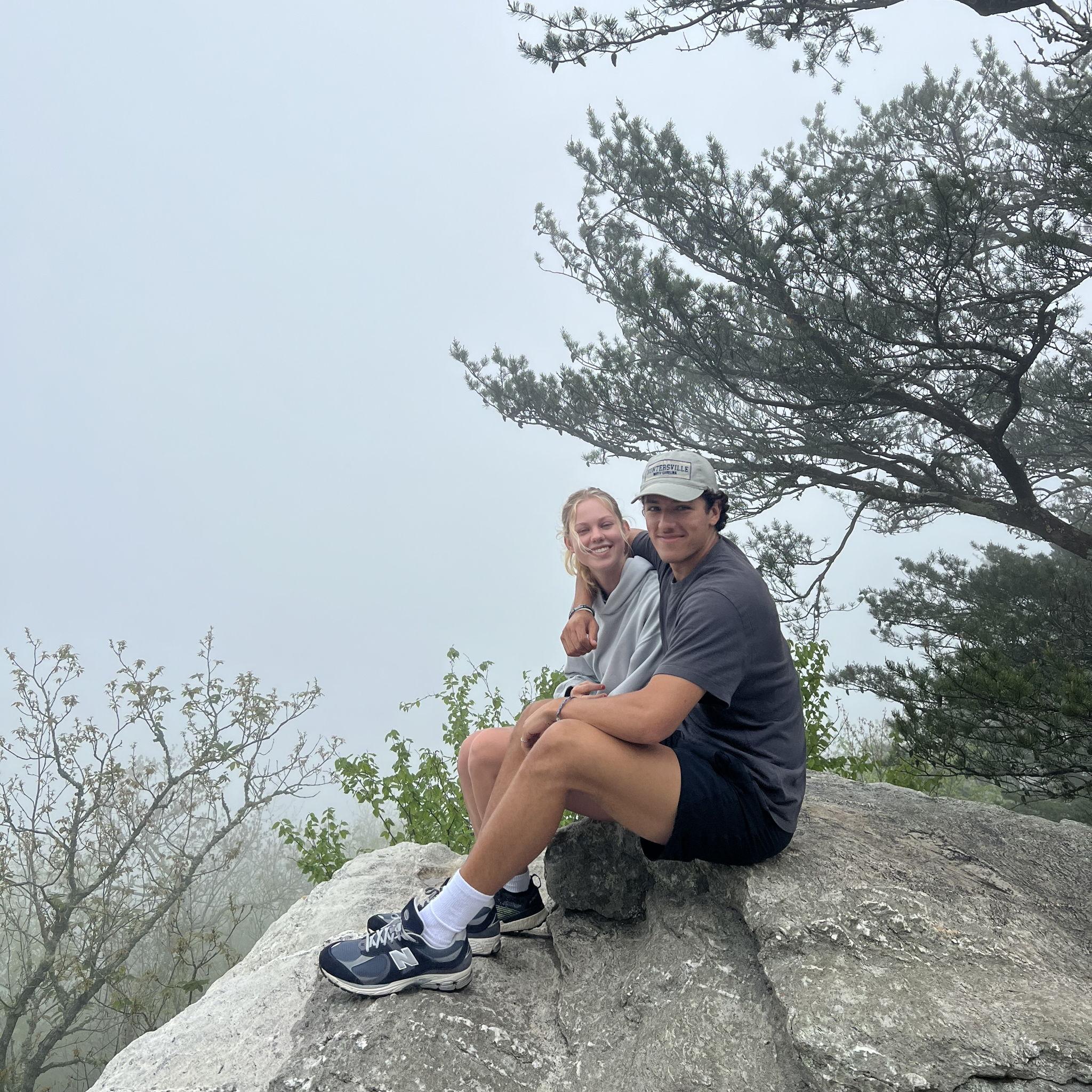 Our first visit to Cheaha Mountain (where Nico proposed a year and a half later!!)