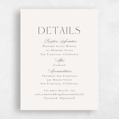 Light Oatmeal, Beige Wedding Enclosure - Payton