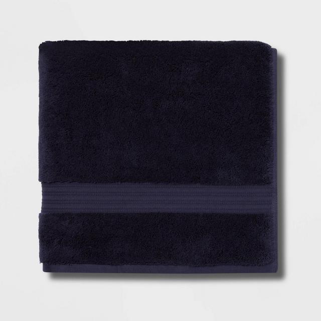 Antimicrobial Oversized Bath Towel Navy - Total Fresh