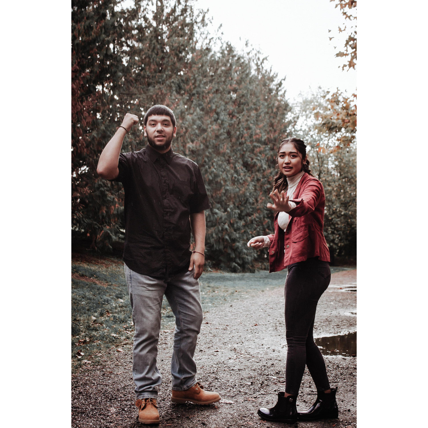 Half of our pictures really turned out like this... don't let the cute ones fool you!